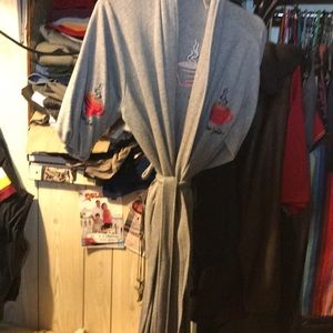 Men’s medium caffeine junkie robe or ladies